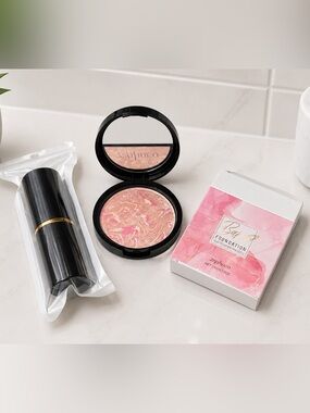 Zephoco Baked Foundation in Porcelain, includes Kabuki Brush